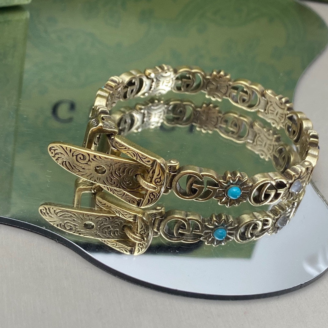 Gucci Double G Flowers Bracelet