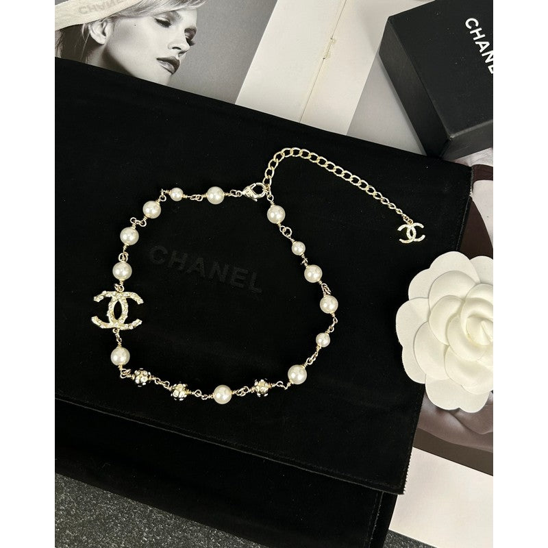 Chanel White Pearl Necklace