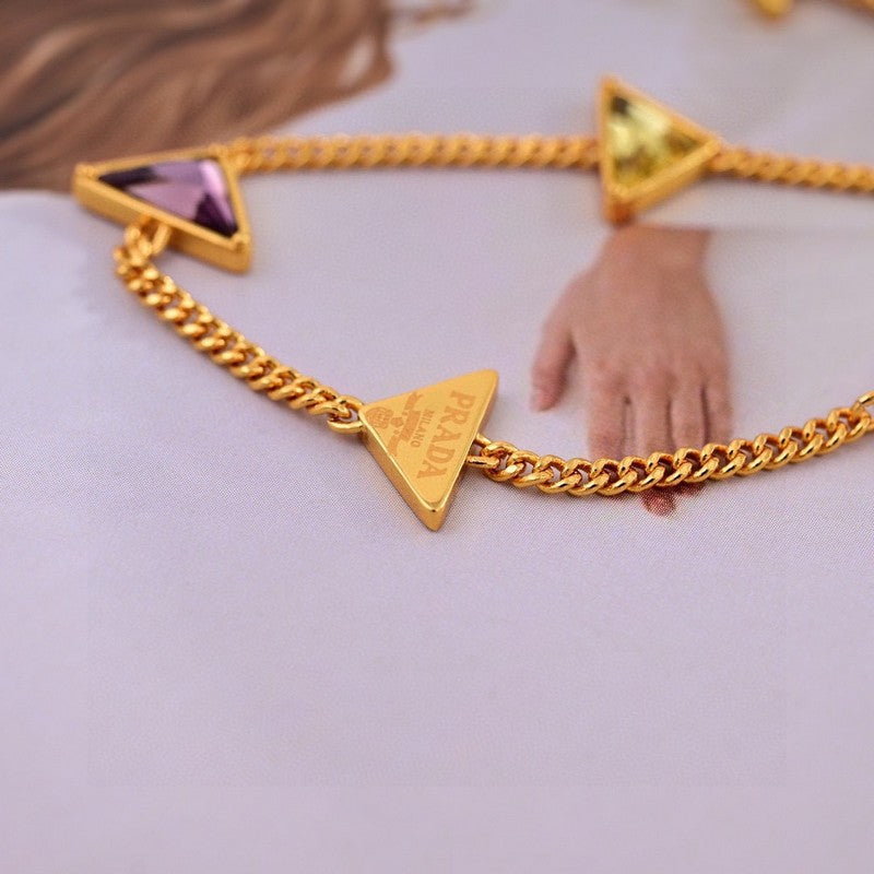 Prada Eternal Gold Semi-Precious Stones Necklace