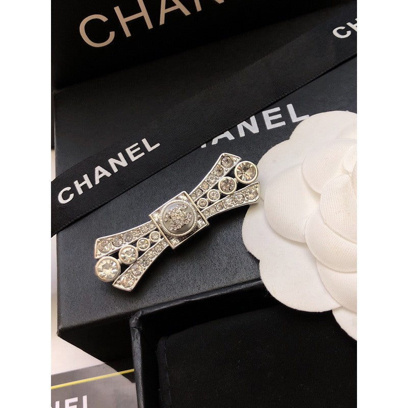 Chanel Bow Tie Diamond Brooch