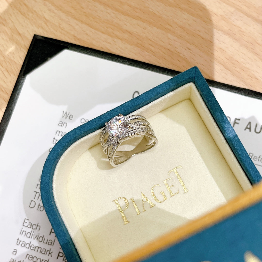 Limelight Jazz Party Ring - 18K White Gold
