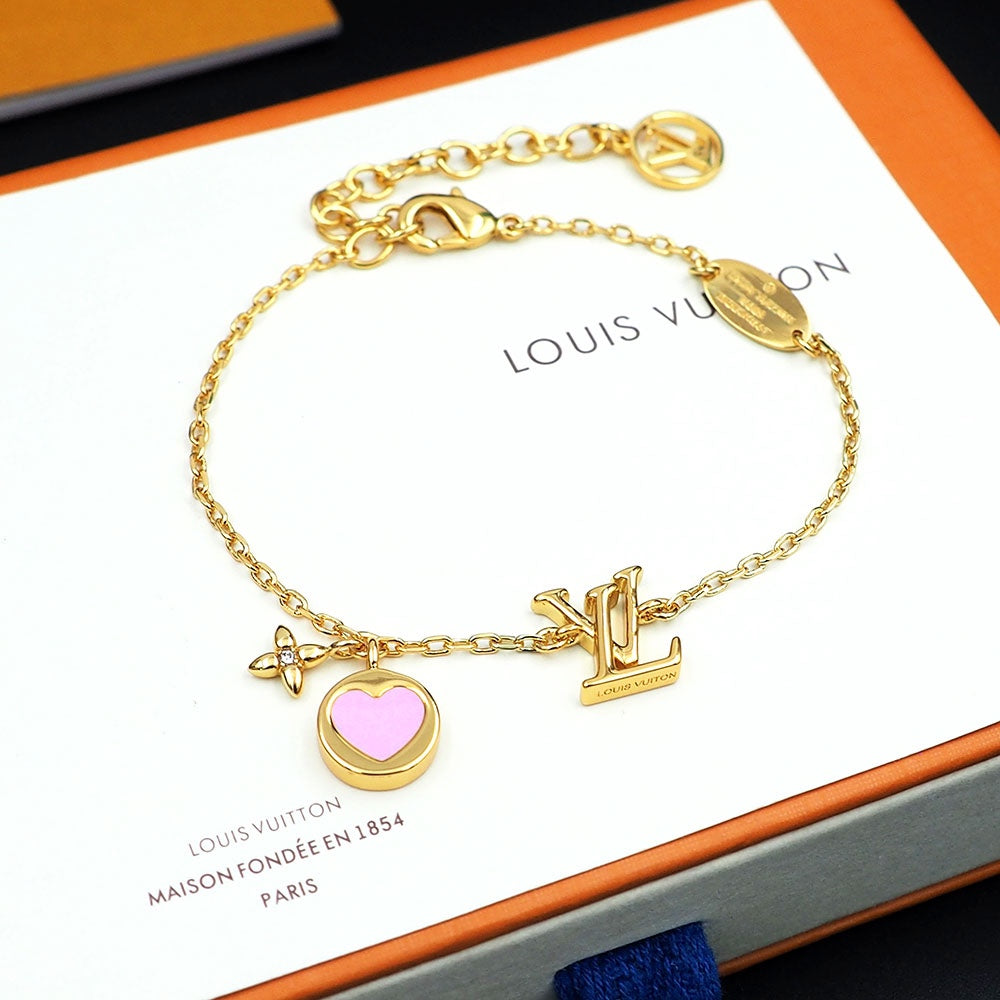 Louis Vuitton Iconic Pink Heart Bracelet