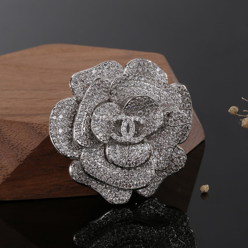 Chanel Camellia Diamond Brooch