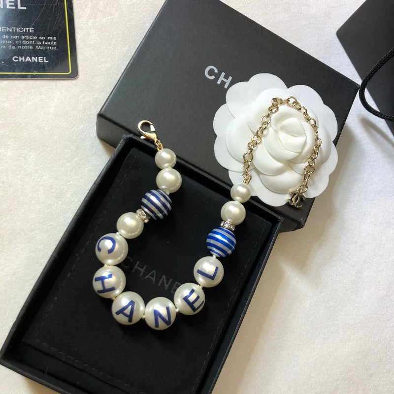Chanel Blue Pearl Bracelet