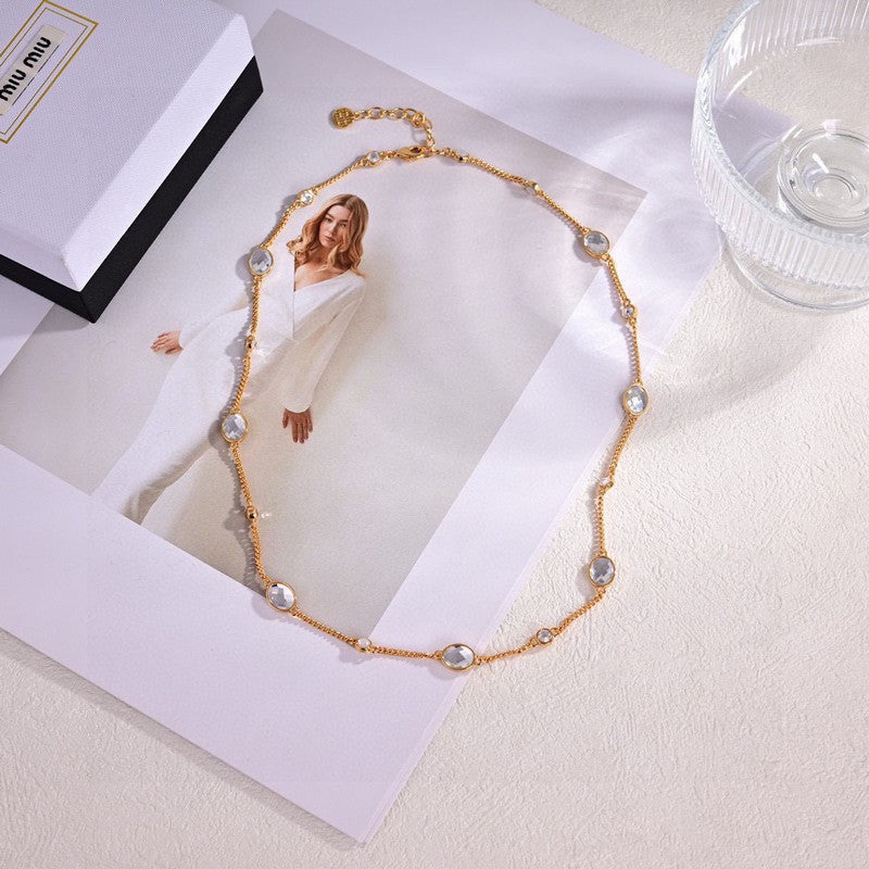 Miu Metal Crystal Bracelet