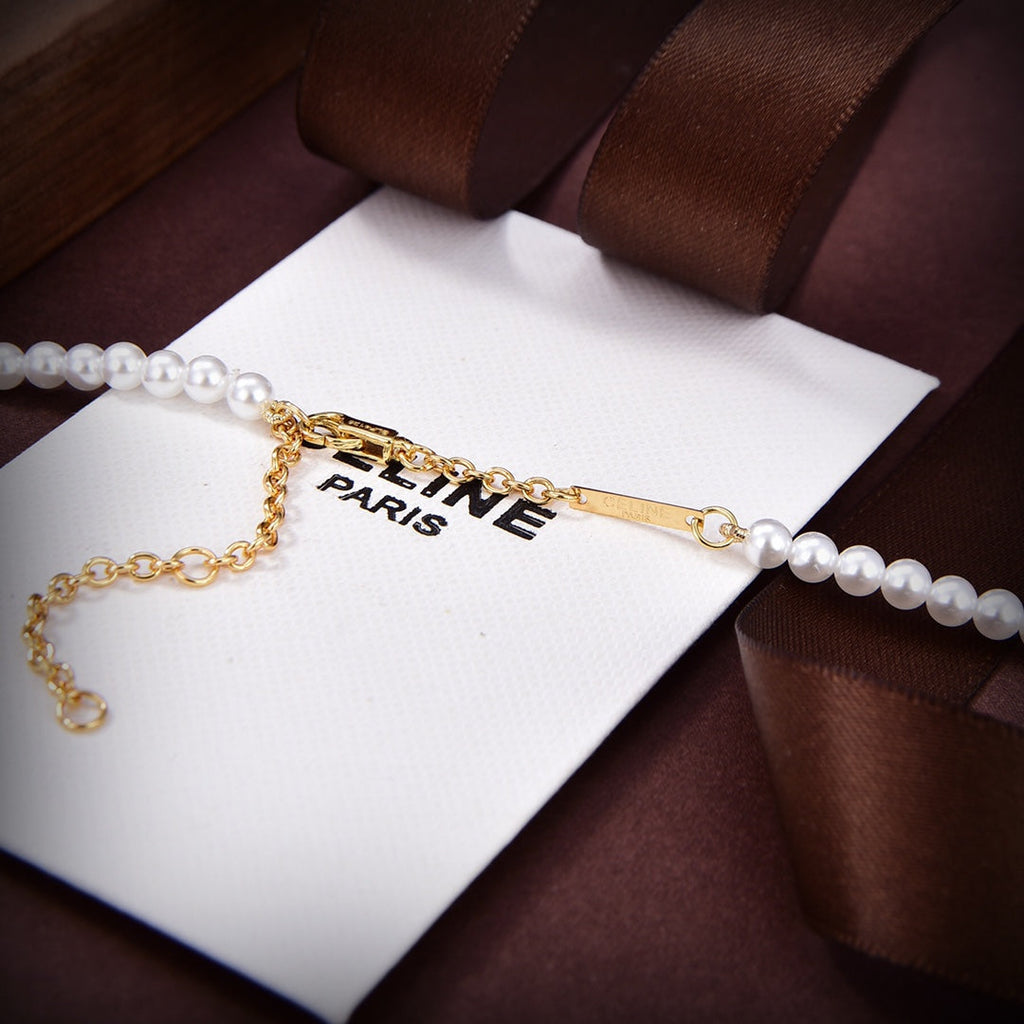 Celine Triomphe Paris Pearl Bracelet