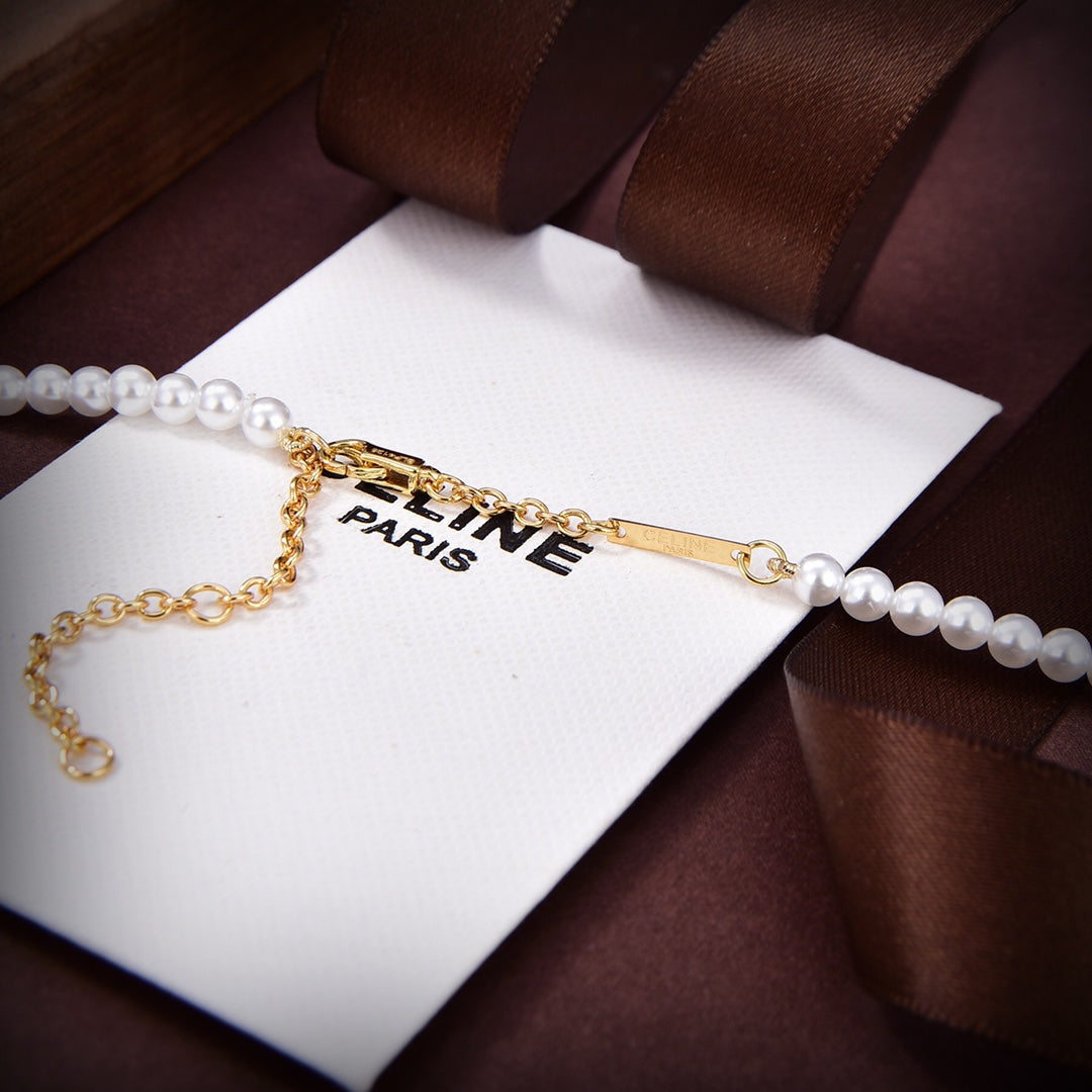 Celine Triomphe Paris Pearl Bracelet