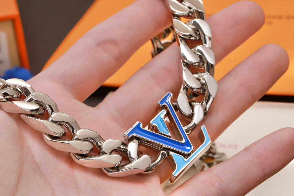 Louis Vuitton Blue Chain Necklace