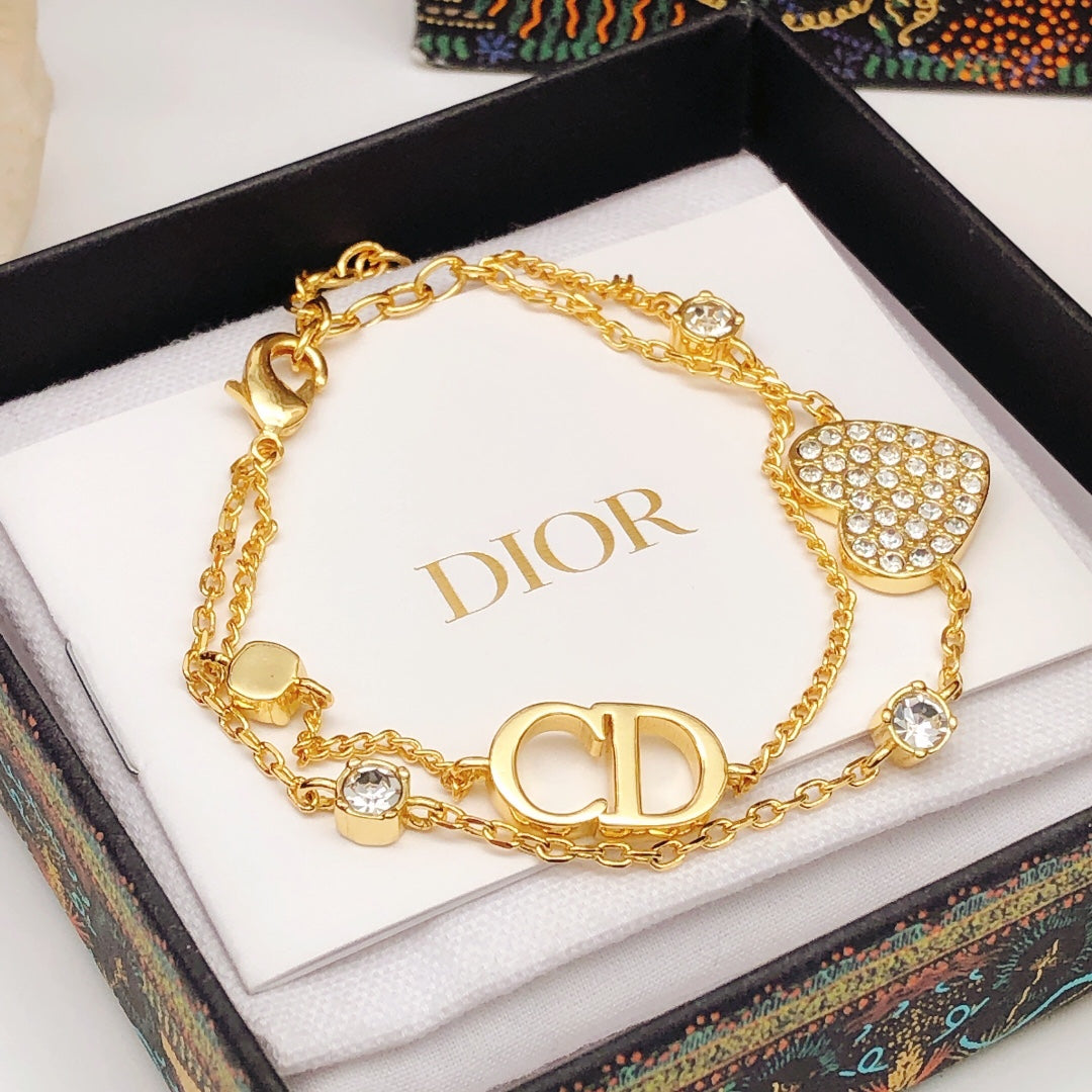 Dior Petit CD Heart Diamond Bracelet