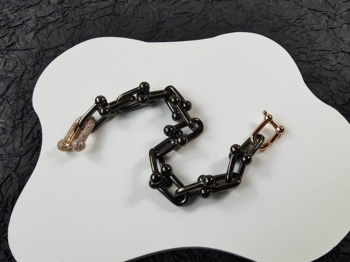 Tiffany HardWear Titanium Bracelet - 18K Rose Gold
