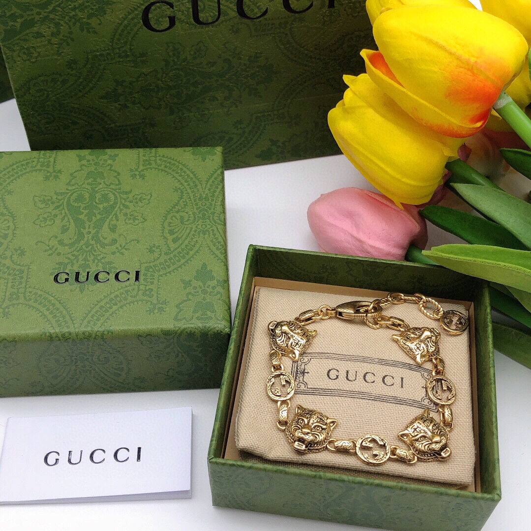 Gucci Double G Tiger Bracelet