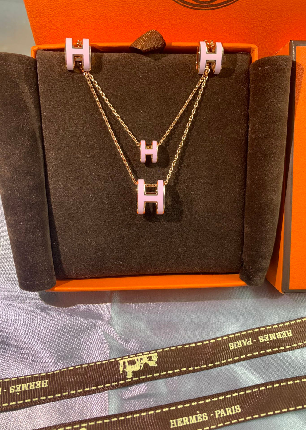 Hermes Mini Pop Pink Necklace