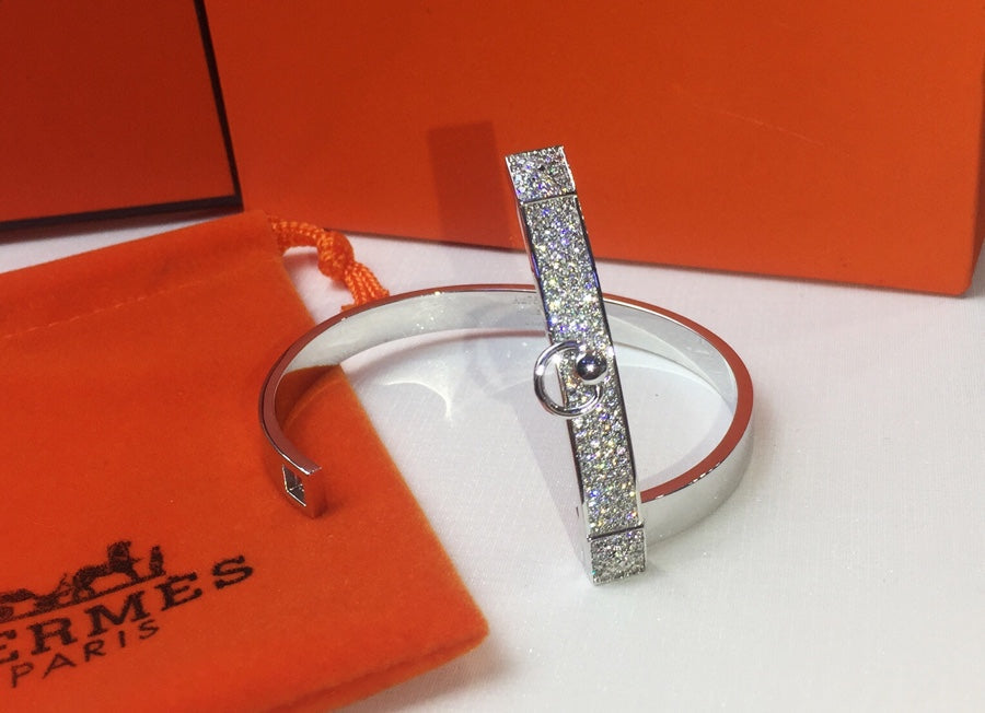 Hermes Collier De Chien Diamond Bracelet - 18K Gold