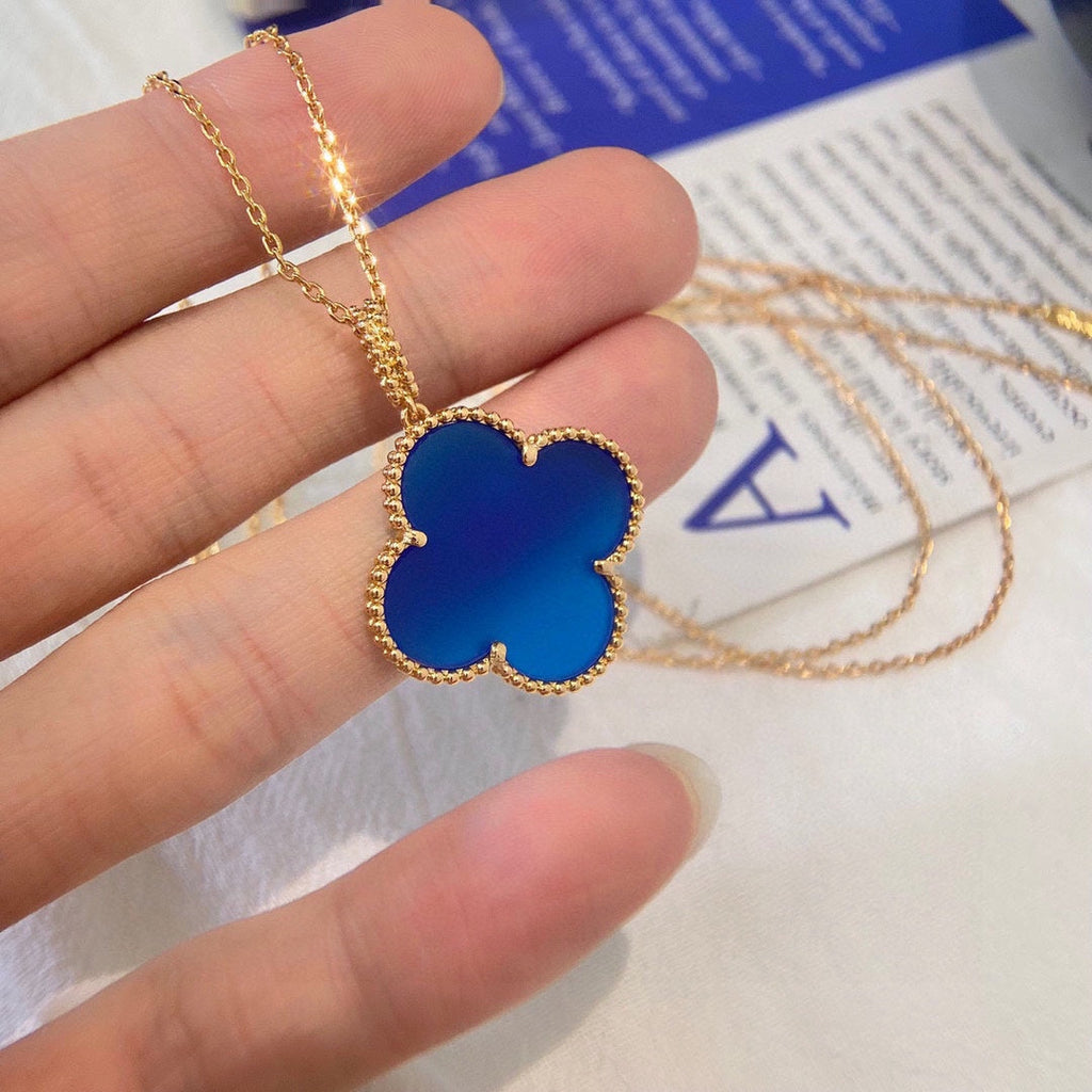 Magic Alhambra Agate Clover Necklace - 18K Gold