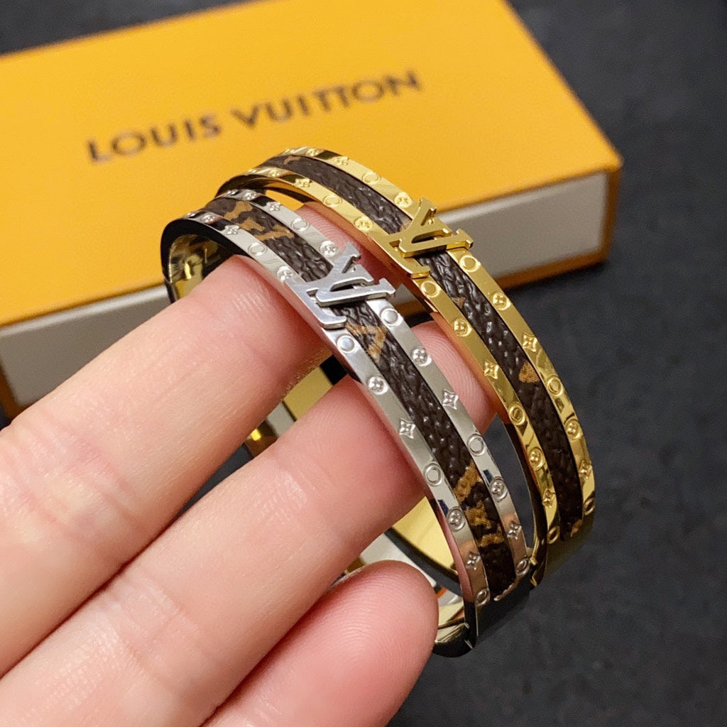 Louis Vuitton Leather Vintage Bracelet