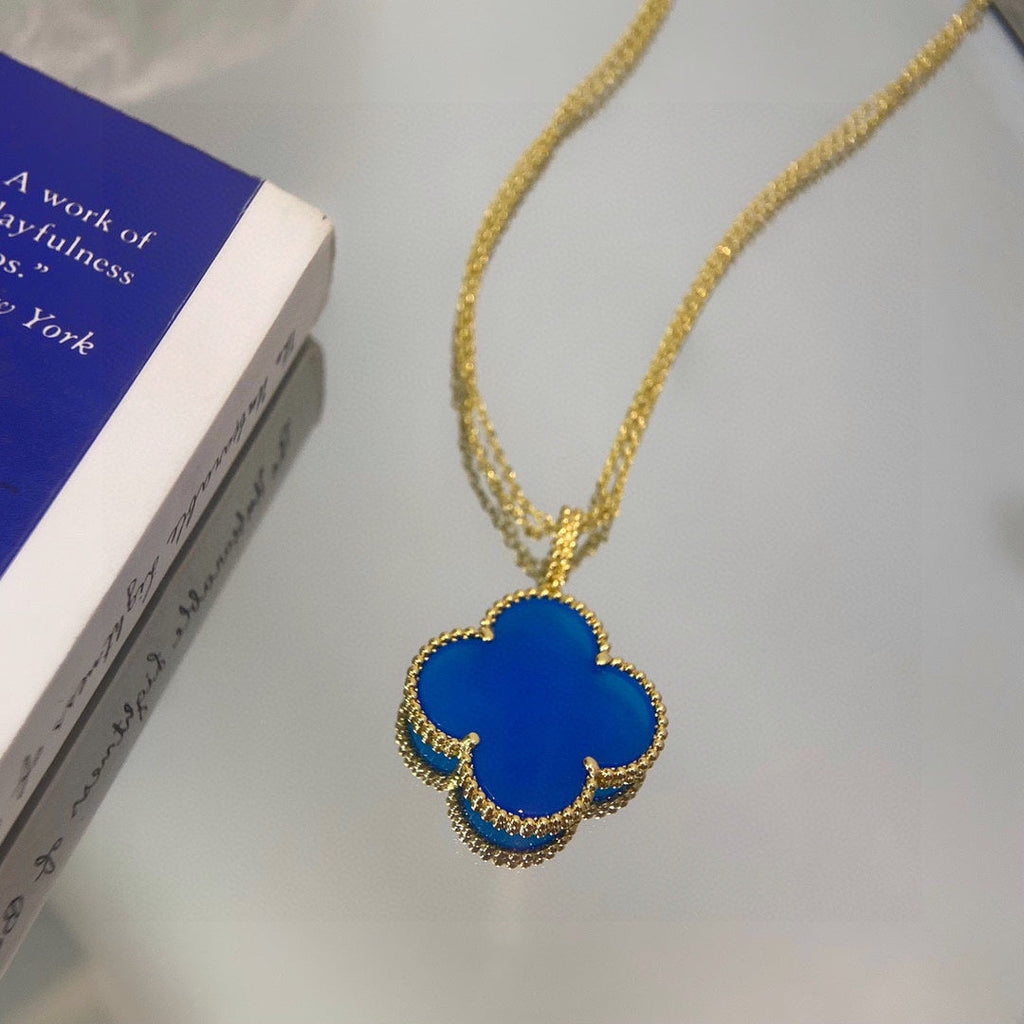 Magic Alhambra Agate Clover Necklace - 18K Gold