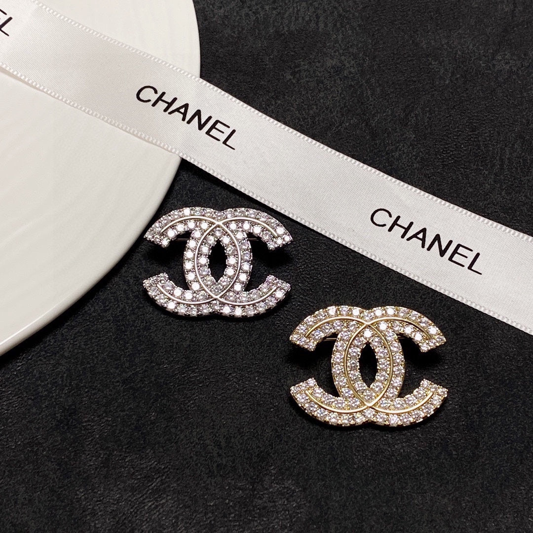 Chanel Diamond Brooch Set