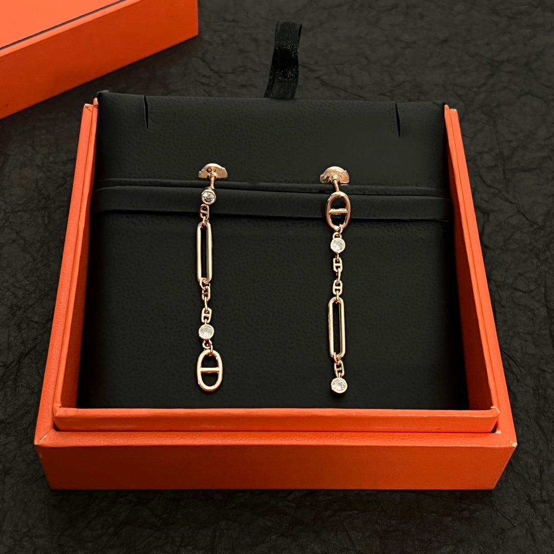 Hermes Chaine D'ancre Chaos Earrings