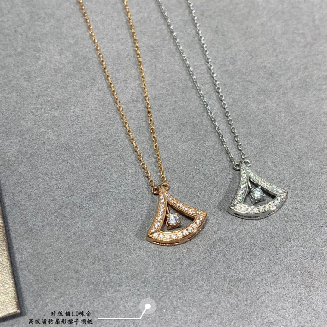 Bvlgari Dream Pave Diamond Openwork Necklace - 18K Gold