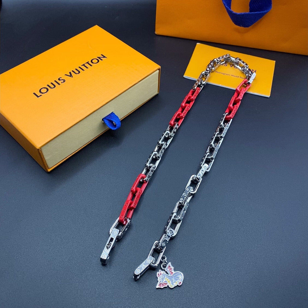 Louis Vuitton Dargon Monogram Chain Necklace