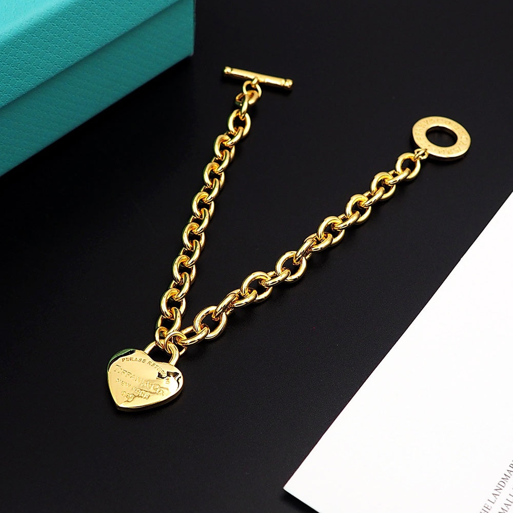 Tiffany Tag Chain Bracelet - 18K Gold