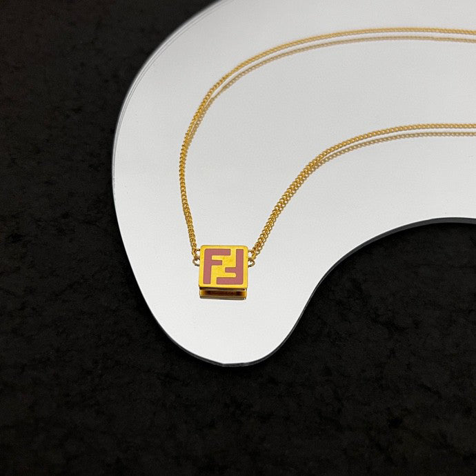 Fendi Forever Pink Necklace - 18K Gold