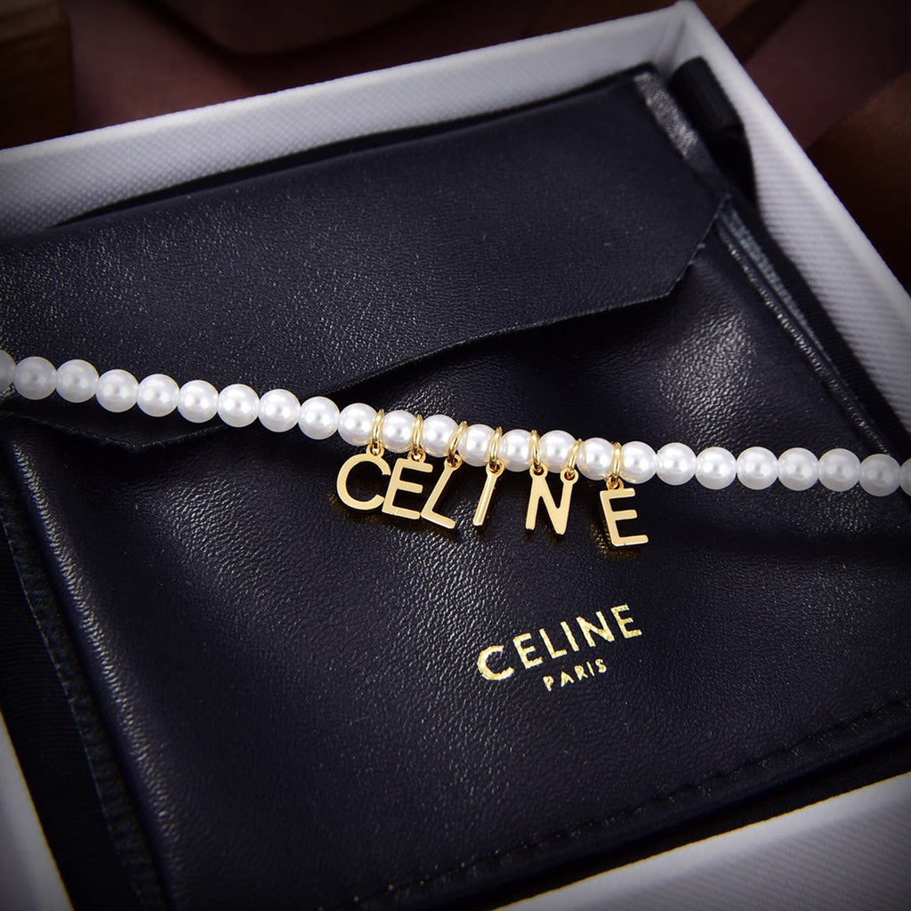 Celine Triomphe Paris Pearl Bracelet