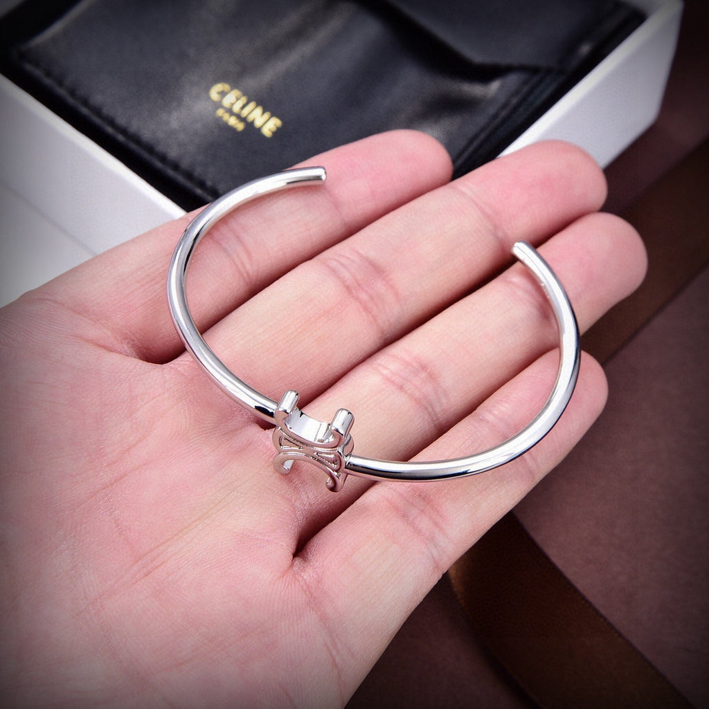 Celine Triomphe Asymmetric Bracelet