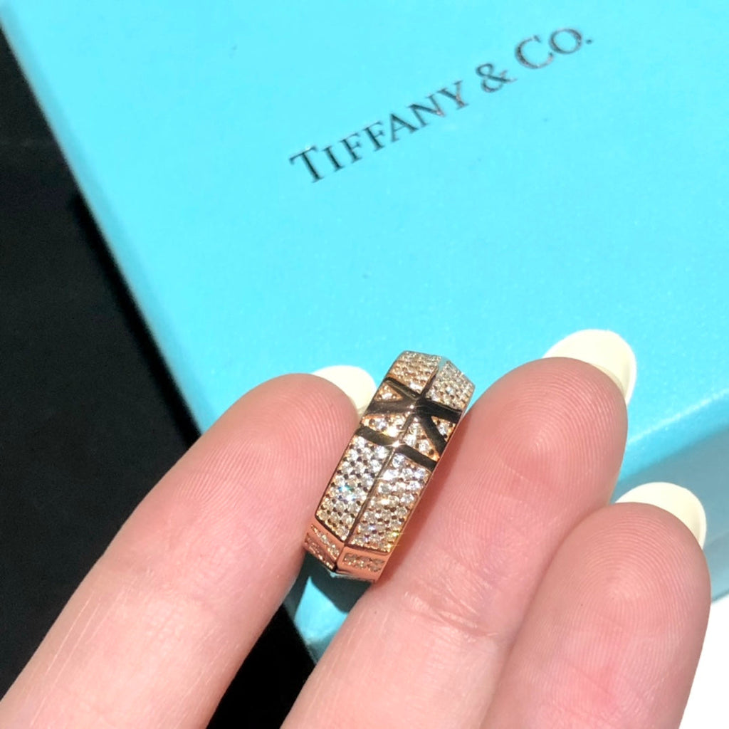 Tiffany Atlas x Closed Wide Ring - 18K Rose Gold