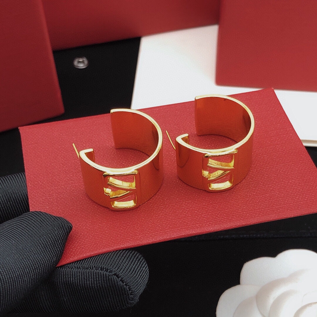 Valentino Cuff Earrings - 18K Yellow Gold