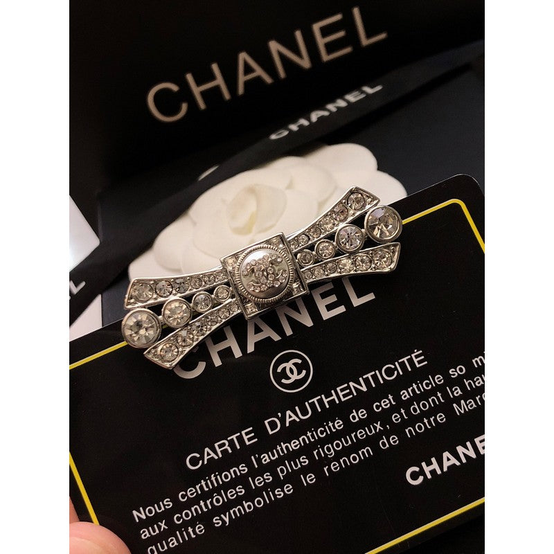 Chanel Bow Tie Diamond Brooch
