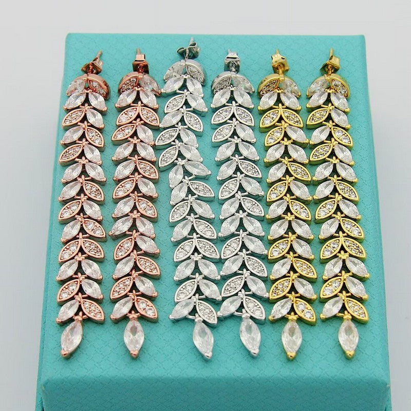 Tiffany Victoria Diamond Vine Drop Earrings - 18K Gold