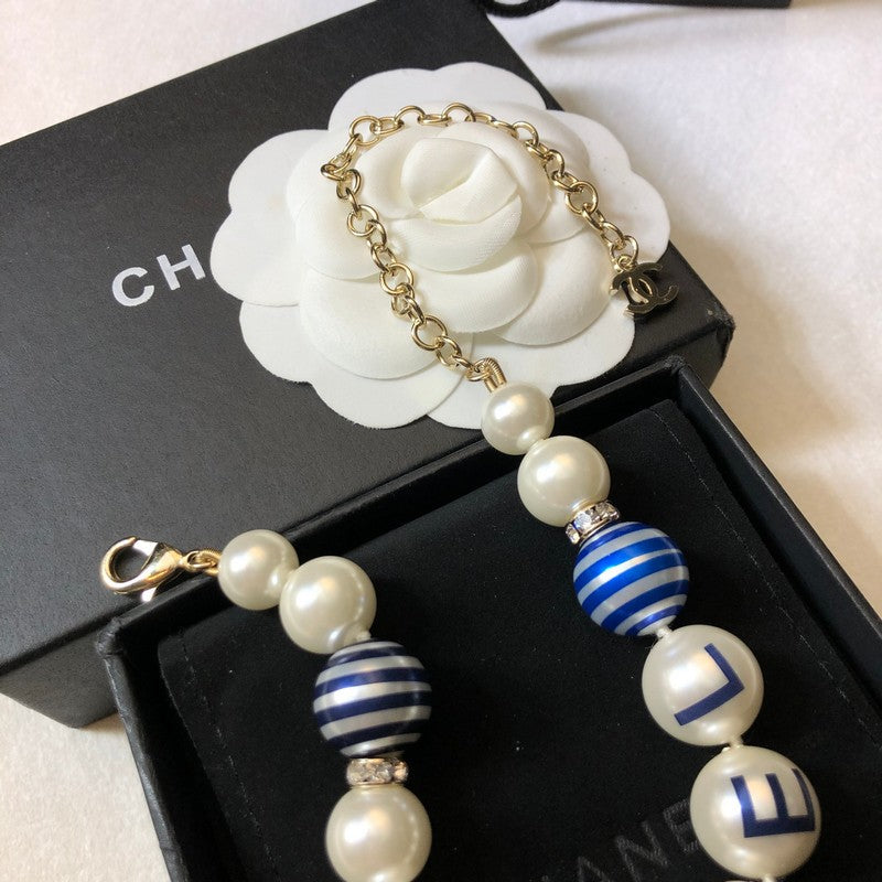 Chanel Blue Pearl Bracelet