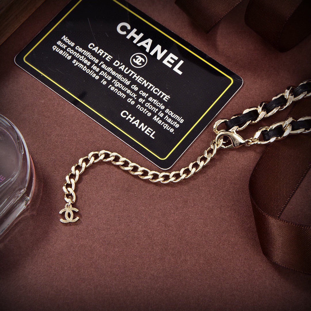 Chanel Leather Choker Necklace