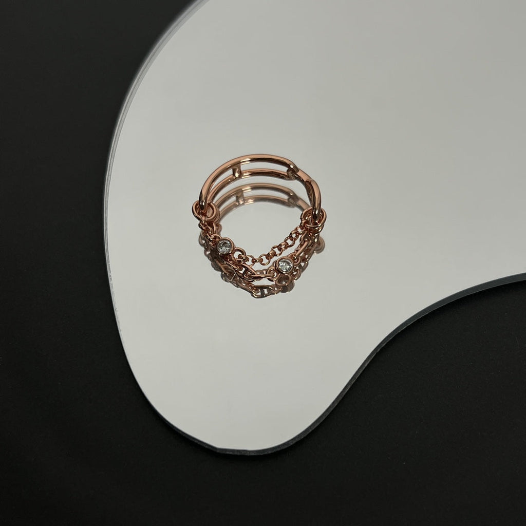 Hermes Chaine D'Ancre Chaos Ring - 18K Gold