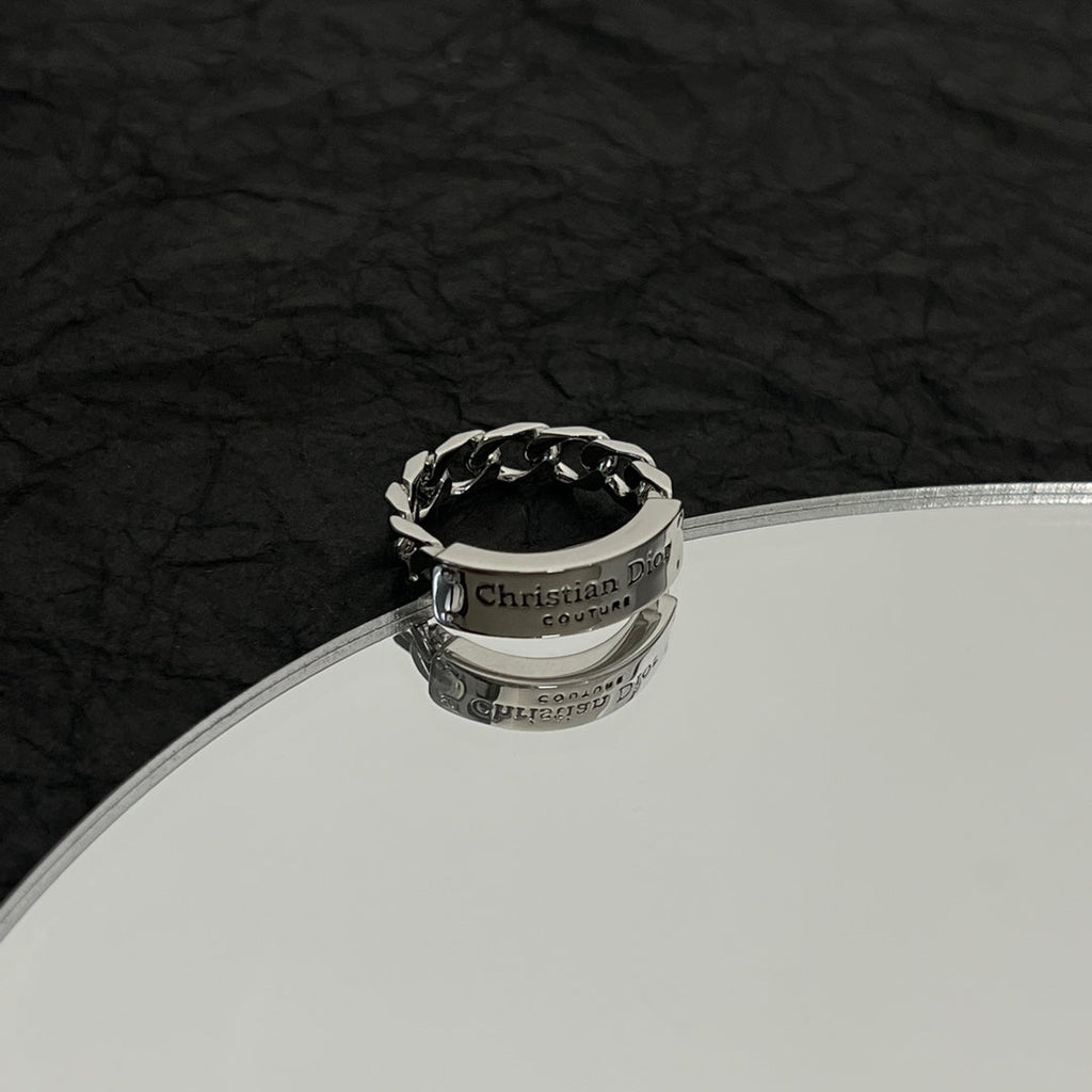 Dior Couture Chain Link Ring - 18K White Gold