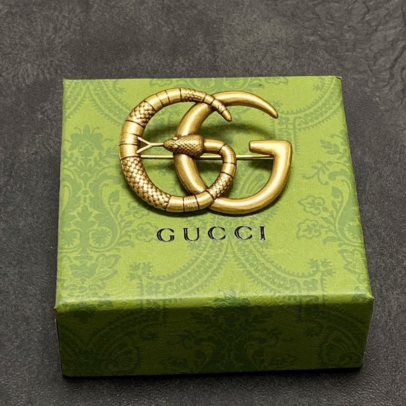 Gucci Double G Snake Brooch