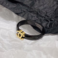 Chanel Black Ring - 18K Yellow Gold