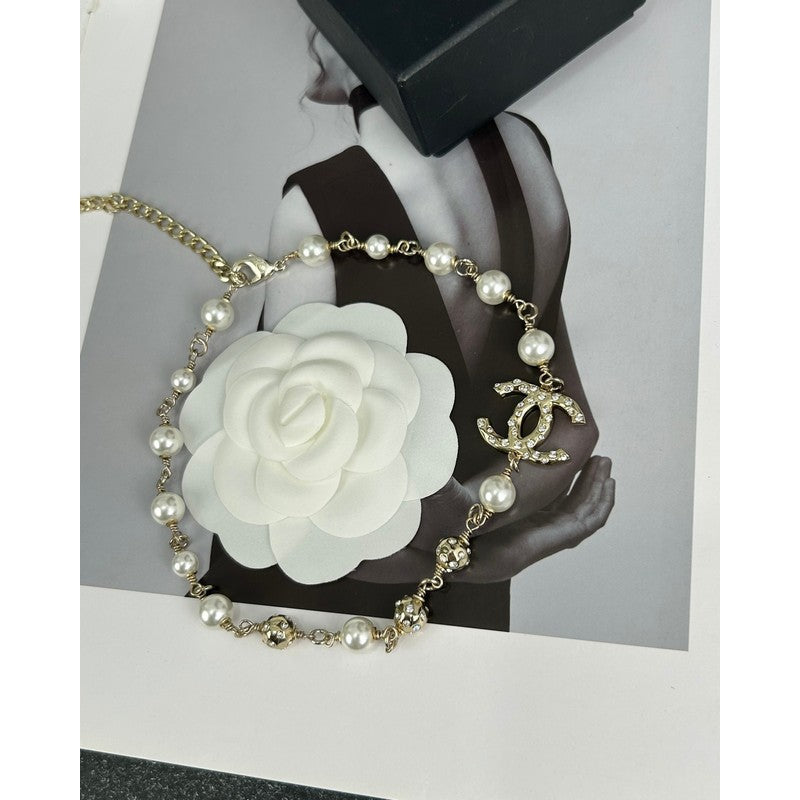 Chanel White Pearl Necklace