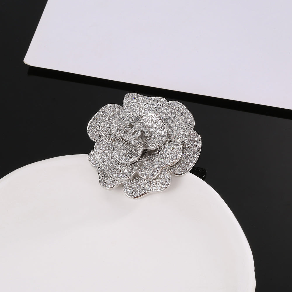 Chanel Camellia Diamond Brooch