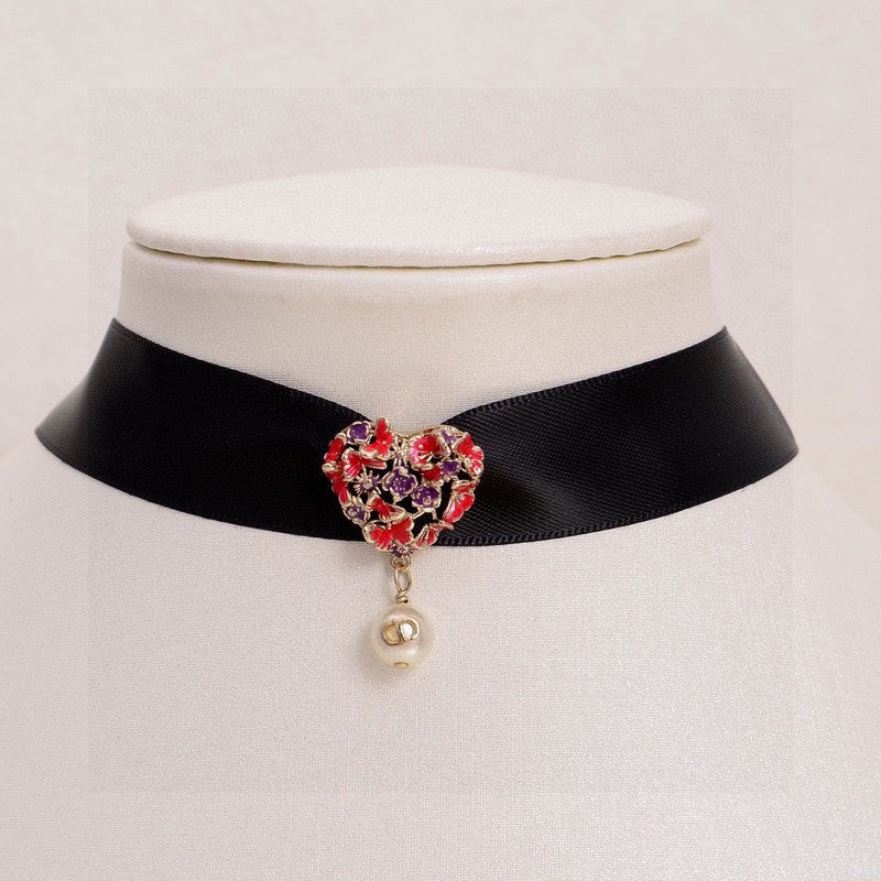 Dior 30 Montaigne Red Crystals Choker Necklace