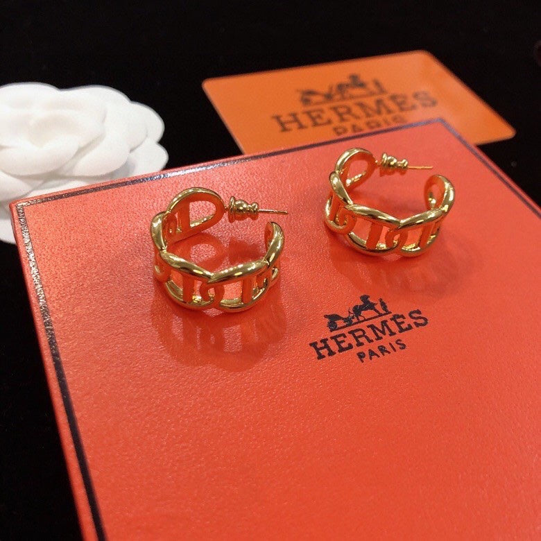 Hermes Chaine D'Ancre Enchainee Earrings