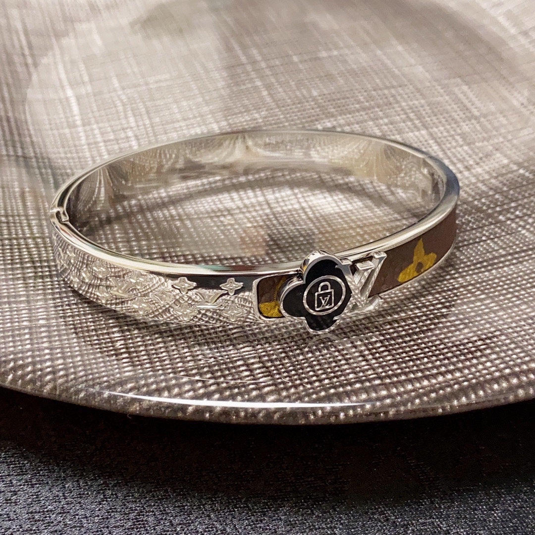 Louis Vuitton Leather Lock Bracelet