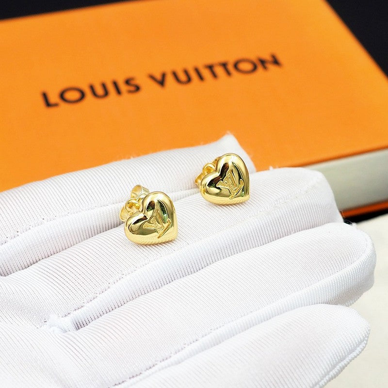 Louis Vuitton Heart Earrings - 18K Gold