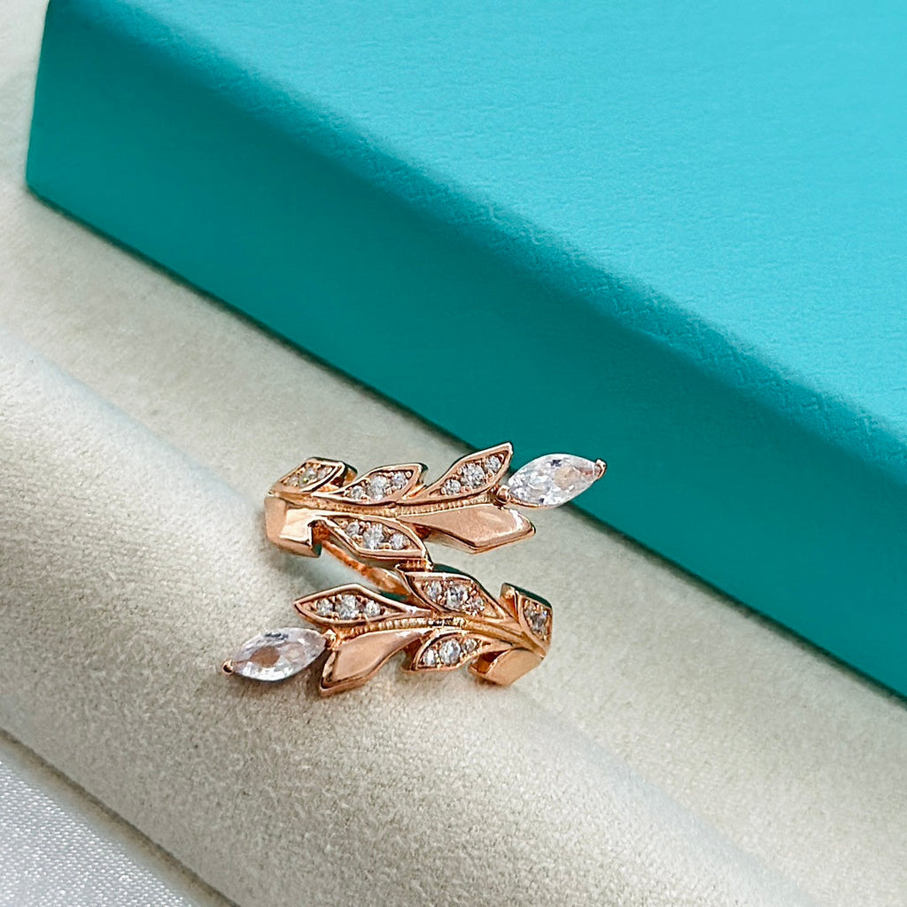 Tiffany Victoria Vine Bypass Ring - 18K Rose Gold