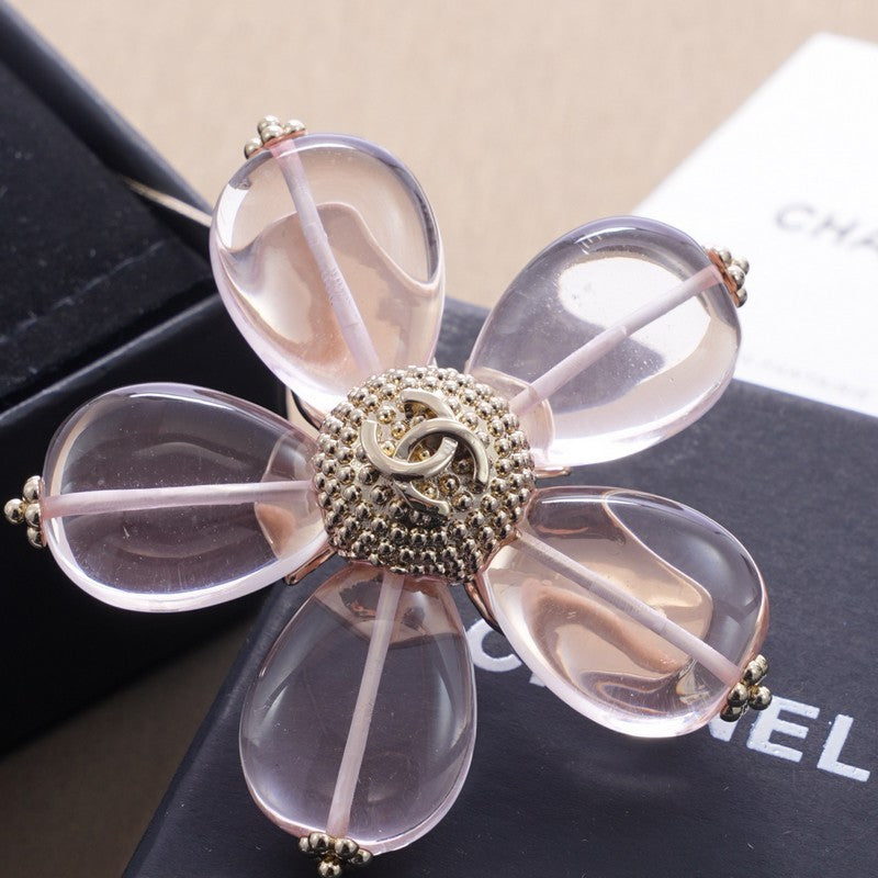 Chanel Pink & Purple Brooch