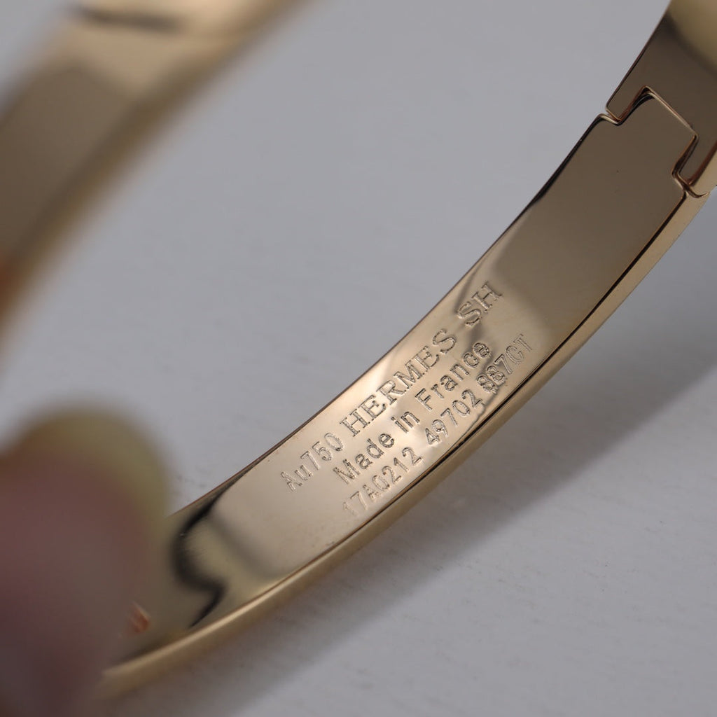 Hermes Diamond Bracelet - 18K Gold