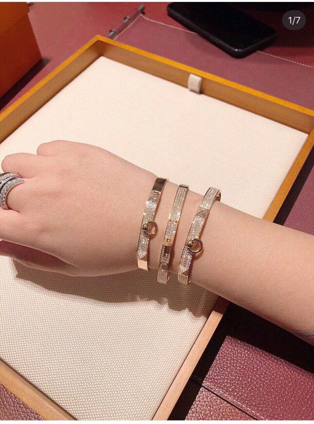 Hermes Collier De Chien Diamond Bracelet - 18K Gold