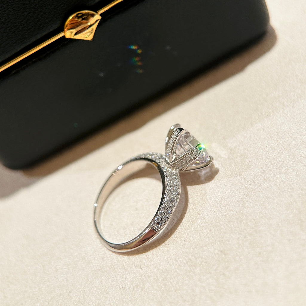 Tiffany Pave Tiffany Setting Engagement Ring - 18K White Gold