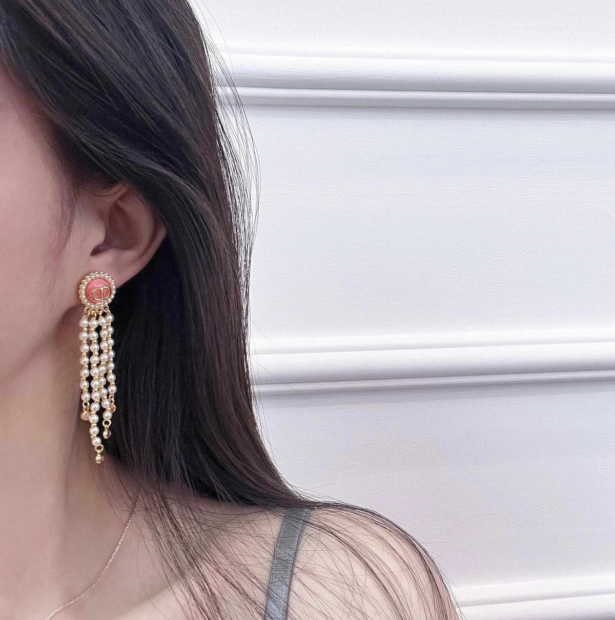 Dior Petit CD Tassel Earrings